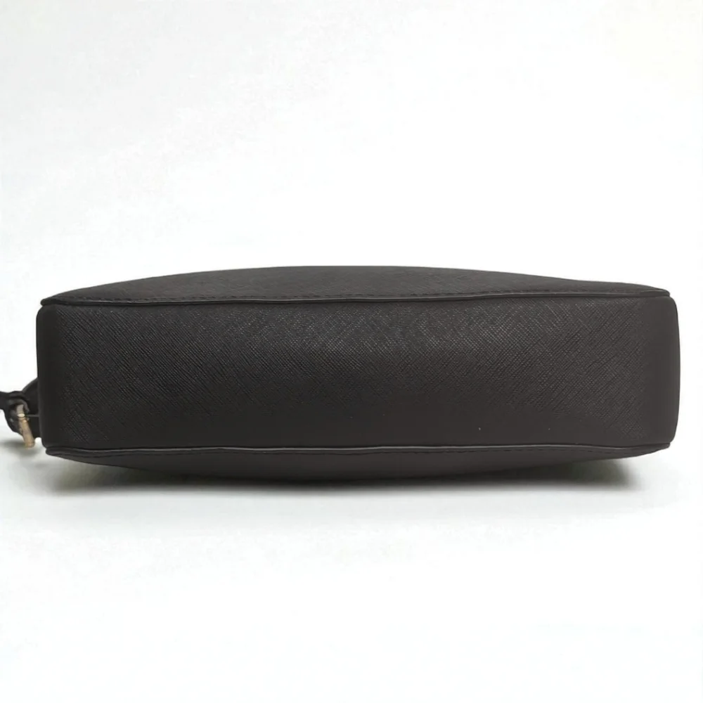 MICHAEL KORS Black Saffiano Leather Crossbody Bag Chain Strap Purse